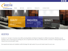 Tablet Screenshot of acusticainc.com